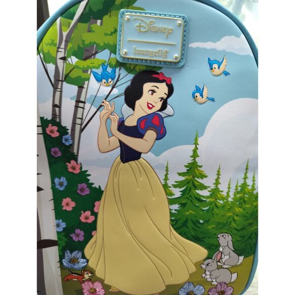 5224) Loungefly Disney Snow White and Seven Dwarfs Forest Animal Mini Backpack main image 9